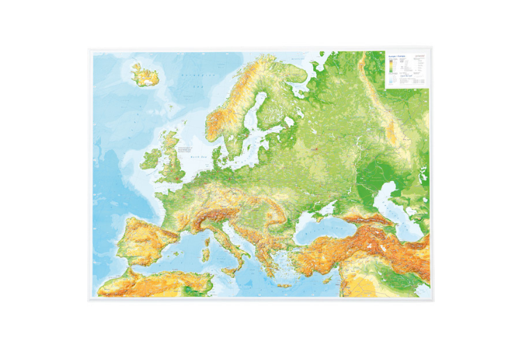 Mapa Europy w wersji 3D do pracowni przyrodniczych